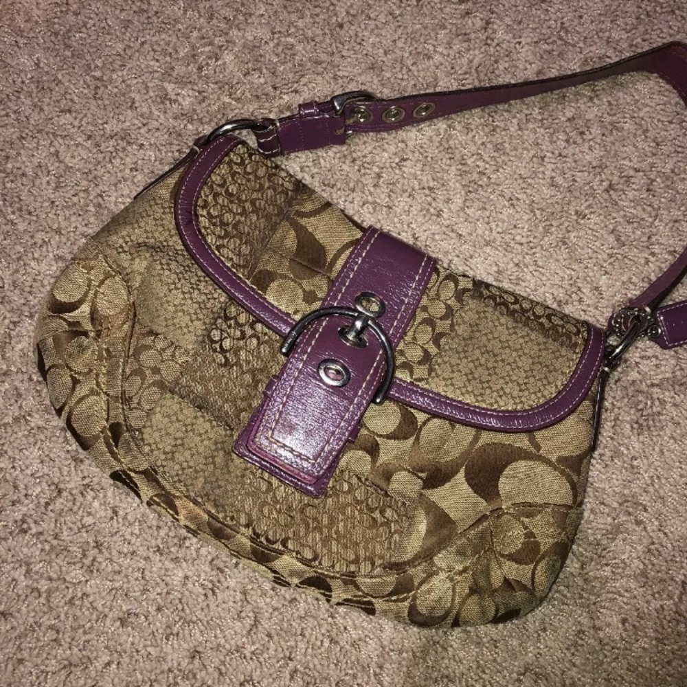 Coach Handbag (Brown and Purple)